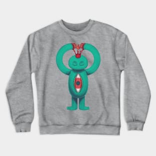 Blue man flame king Crewneck Sweatshirt